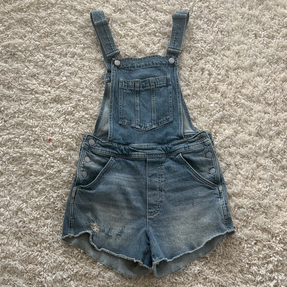 Anthropologie Pilcro Denim Overalls Shorts - Picture 2 of 6